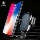 Car Mount Qi Wireless Charger For iPhone X-S9-S8