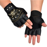 PU Leather Skull Biker Gloves Unisex