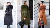 Large Fur Collar Hooded Thick Coat