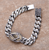 Eye of God Bracelets &  Master Sculpture Vintage Phoenix and Cross  Punk Bracelet