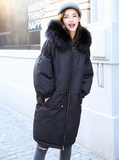Large Fur Collar Hooded Thick Coat