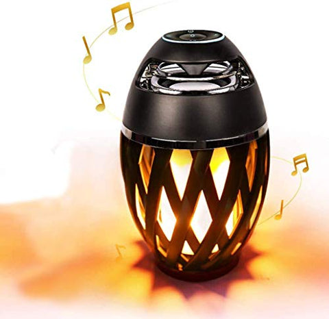 LIGHTSMAX Portable Bluetooth 5.0 Indoor/Outdoor Wireless Speaker, LED Torch Atmospheric Lighting Effect, 5-Watt Audio USB Speaker, 2000 mAh Battery for iPhone/iPad/Android