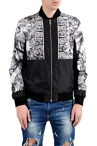 Versace Collection Men's Multi-Color Full Zip Windbreaker Jacket Size US L IT 52