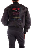 Versace Jeans Couture Baroque Print Full Zip Blue/Black Bomber Winter Reversible Jacket-S for Mens