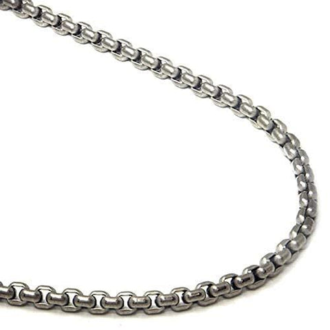 Titanium 4MM Box Chain Link Necklace 20"