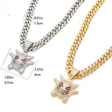 Xikui Cuban Link Chain, 18K Gold Plated Jewelry Men/Women Titanium Steel Necklace Hip Hop Diamond Chain Chunky Chain Width 13MM Length 19.7in(50cm), Iced Out Chain Gifts (Sliver)