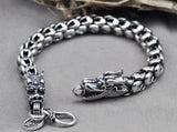 S925 Sterling Silver Dragon Scale Retro Bracelet