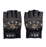 PU Leather Skull Biker Gloves Unisex