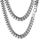 PROSTEEL Stainless Steel Chain Mens Jewelry Collares Hombre Man Chunky Necklace Titanium Steel Collar Men Cuban Link Chain