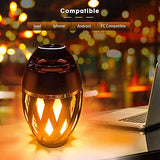 LIGHTSMAX Portable Bluetooth 5.0 Indoor/Outdoor Wireless Speaker, LED Torch Atmospheric Lighting Effect, 5-Watt Audio USB Speaker, 2000 mAh Battery for iPhone/iPad/Android