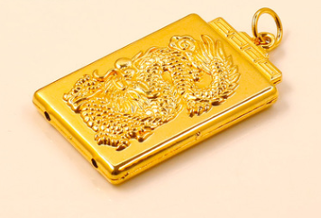 Buddha Light Sparks Small Golden Buddha Pendant