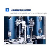 HBIAO Full Size Adult Drum Set, Complete Professional Percussion Kit 5 Piece with Cymbals Stands Stool and Sticks,Black