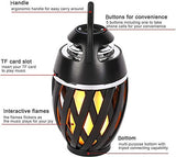 LIGHTSMAX Portable Bluetooth 5.0 Indoor/Outdoor Wireless Speaker, LED Torch Atmospheric Lighting Effect, 5-Watt Audio USB Speaker, 2000 mAh Battery for iPhone/iPad/Android