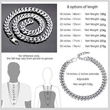 PROSTEEL Stainless Steel Chain Mens Jewelry Collares Hombre Man Chunky Necklace Titanium Steel Collar Men Cuban Link Chain