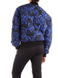Versace Jeans Couture Baroque Print Full Zip Blue/Black Bomber Winter Reversible Jacket-S for Mens