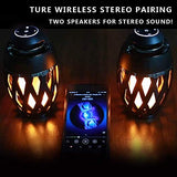 LIGHTSMAX Portable Bluetooth 5.0 Indoor/Outdoor Wireless Speaker, LED Torch Atmospheric Lighting Effect, 5-Watt Audio USB Speaker, 2000 mAh Battery for iPhone/iPad/Android