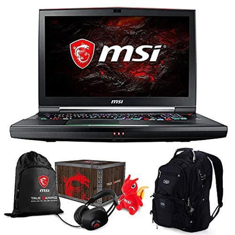 MSI GT75 TITAN-013 Premium Gaming Laptop (Intel i9-8950HK 6-Core, 128GB RAM, 1TB HDD + 512GB Sata SSD, 17.3" FHD 1920x1080 IPS Display, RTX2080, Win10 Home) VR Ready with MSI Loot Box