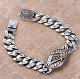 Eye of God Bracelets &  Master Sculpture Vintage Phoenix and Cross  Punk Bracelet