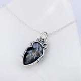 Human Heart Pendant 925 Silver Necklace