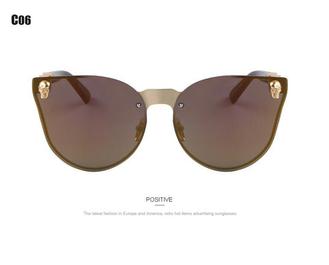 Fashion Women Gothic Eyewear Skull Frame