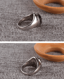 Purple Sand Gemstone Titanium Ring