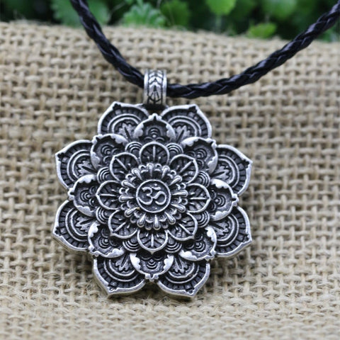 Tibet Mandala Pendant - (SELF-DEFENSE CHAIN ATTACHABLE - SEE DESCRIPTION FOR COMPATIBILITY)