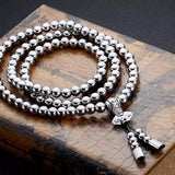 Self Defense 108 Buddha Beads Necklace