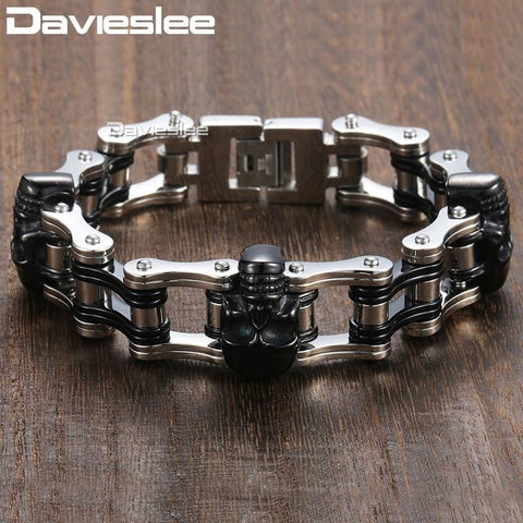 Skull Biker Men's Bracelet