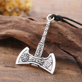 Viking Valknut And Vegvisir Compass Axe Pendant Necklace