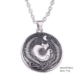 Dawapara Vinking Fox Moon pendant&amp;necklace Supernatural Norse Viking Necklace For Men Talisman Original jewelry