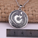 Dawapara Vinking Fox Moon pendant&amp;necklace Supernatural Norse Viking Necklace For Men Talisman Original jewelry
