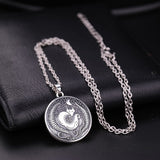Dawapara Vinking Fox Moon pendant&amp;necklace Supernatural Norse Viking Necklace For Men Talisman Original jewelry