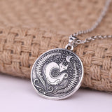 Dawapara Vinking Fox Moon pendant&amp;necklace Supernatural Norse Viking Necklace For Men Talisman Original jewelry