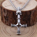 Wolf cross pendant