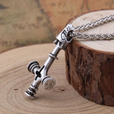 Wolf cross pendant