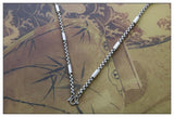 Titanium steel men and women necklace square pearl stainless steel pendant Buddha chain with chain