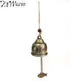 KiWarm On Sale Buddha Statue Pattern Bell Blessing Feng Shui Wind Chime for Good Luck Fortune Home Car Hanging Decor Gift Crafts
