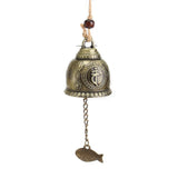 KiWarm On Sale Buddha Statue Pattern Bell Blessing Feng Shui Wind Chime for Good Luck Fortune Home Car Hanging Decor Gift Crafts