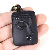 Buddhist Black Obsidian Necklace