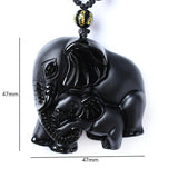 Buddhist Black Obsidian Necklace