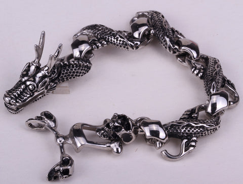 Men's Dragon Skull Bracelet Chain