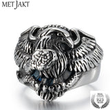 Eagle Snake Dispute Solid Real 925 Sterling Silver