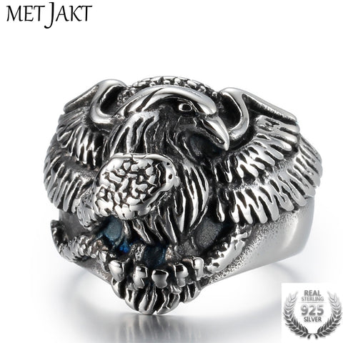 Eagle Snake Dispute Solid Real 925 Sterling Silver