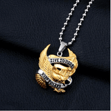 Rider Pendant "Live to Ride" - (SELF-DEFENSE CHAIN ATTACHABLE - SEE DESCRIPTION FOR COMPATIBILITY)