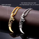 Dragon Teeth Pendant - (SELF-DEFENSE CHAIN ATTACHABLE - SEE DESCRIPTION FOR COMPATIBILITY)