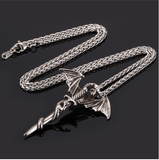 Mythic Dragon Pendant - (SELF-DEFENSE CHAIN ATTACHABLE - SEE DESCRIPTION FOR COMPATIBILITY)