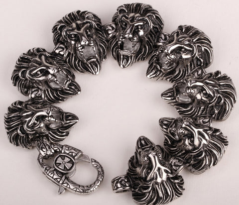 Men Bracelet Lion Cross