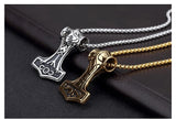 Thor Hammer Mjolnir Viking Amulet Necklace