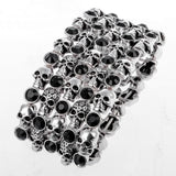 YACQ Skull Skeleton Stretch Cuff Bracelet f