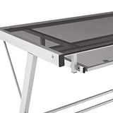 Computer L Shaped Desk Glass Top